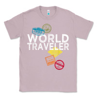 Lilac world traveler passport stamp gift shirt for men and women t shirt Classic Tee - trangStudio