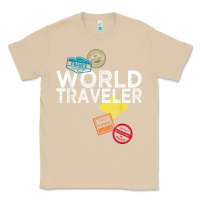 Mushroom world traveler passport stamp gift shirt for men and women t shirt Classic Tee - trangStudio