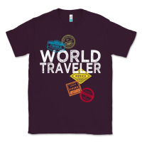 Plum world traveler passport stamp gift shirt for men and women t shirt Classic Tee - trangStudio