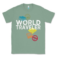 Sage world traveler passport stamp gift shirt for men and women t shirt Classic Tee - trangStudio