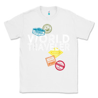 White world traveler passport stamp gift shirt for men and women t shirt Classic Tee - trangStudio