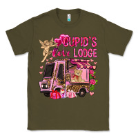 Army Green Cupid's love lodge with truck Valentine's Day Classic Tee - HowdyJamesFarm