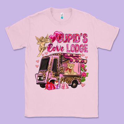 Cupid's Love Lodge With Truck Valentine's Day Classic Tee Designed By Howdyjamesfarm
