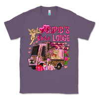 Lavender Cupid's love lodge with truck Valentine's Day Classic Tee - HowdyJamesFarm