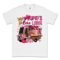 White Cupid's love lodge with truck Valentine's Day Classic Tee - HowdyJamesFarm