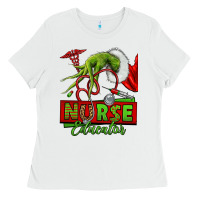 White grinch hand nurse educator Ladies Tee - NancyCooperArtShop
