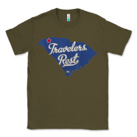 Army Green travelers rest south carolina sc map Classic Tee - trangStudio