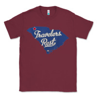 Burgundy travelers rest south carolina sc map Classic Tee - trangStudio