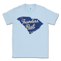 Dusty Blue travelers rest south carolina sc map Classic Tee - trangStudio