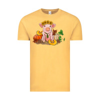 Vintage Mustard fall pig Vintage Tee - RanaPortraitStore