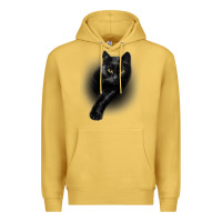 Antique Gold Black Cat Yellow EyesCats Tee Shirt Gifts Premium Hoodie - trangStudio