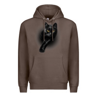 Coffee Black Cat Yellow EyesCats Tee Shirt Gifts Premium Hoodie - trangStudio