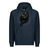 Navy Black Cat Yellow EyesCats Tee Shirt Gifts Premium Hoodie - trangStudio