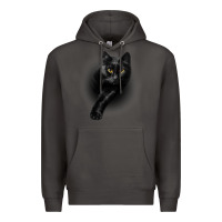 Smoke Black Cat Yellow EyesCats Tee Shirt Gifts Premium Hoodie - trangStudio