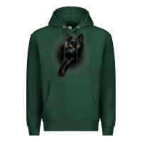 Sports Green Black Cat Yellow EyesCats Tee Shirt Gifts Premium Hoodie - trangStudio