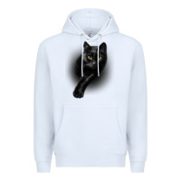 White Black Cat Yellow EyesCats Tee Shirt Gifts Premium Hoodie - trangStudio