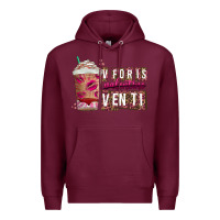 Burgundy V For is Valentine Venti Premium Hoodie - CowhideDigitalArt