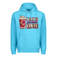 Ocean Blue V For is Valentine Venti Premium Hoodie - CowhideDigitalArt