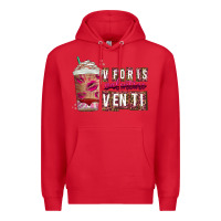 Red V For is Valentine Venti Premium Hoodie - CowhideDigitalArt