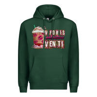 Sports Green V For is Valentine Venti Premium Hoodie - CowhideDigitalArt