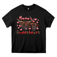 Mama's Sweetheart Highland Cow And Calf Heavy Core Tee | Teevron