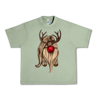 Oil Green deer gnome Urban Heavy Tee - CowGirlArtShop