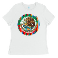 White Mexico Coat of Arms Ladies Tee - texasbilliewilder