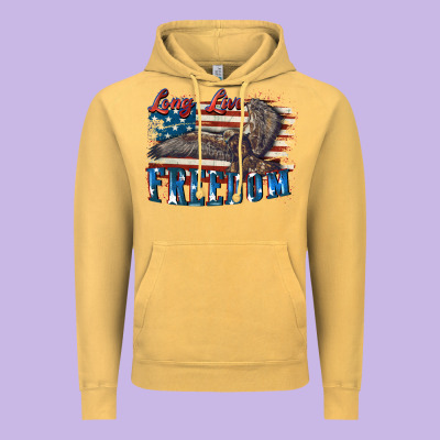 Long Live Freedom 4th Of July Vintage Hoodie Designed By Cowgirlartshop