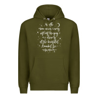 Army Green edgar allan poe literary gift, annabel lee quote gothic poet t shirt Premium Hoodie - trangStudio
