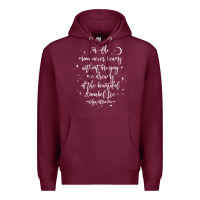Burgundy edgar allan poe literary gift, annabel lee quote gothic poet t shirt Premium Hoodie - trangStudio