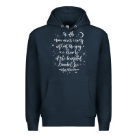 Navy edgar allan poe literary gift, annabel lee quote gothic poet t shirt Premium Hoodie - trangStudio