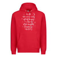 Red edgar allan poe literary gift, annabel lee quote gothic poet t shirt Premium Hoodie - trangStudio