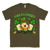 Army Green drink responsibly dont spill it Classic Tee - Artiststas