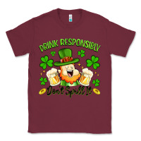 Burgundy drink responsibly dont spill it Classic Tee - Artiststas