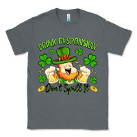 Charcoal Heather drink responsibly dont spill it Classic Tee - Artiststas