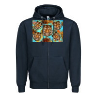 Navy Tiger Zipper Hoodie - Artiststas