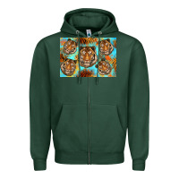 Sports Green Tiger Zipper Hoodie - Artiststas
