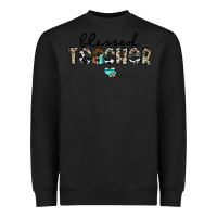 Black blessed teacher Heavyweight Sweatshirt - CowhideDigitalArt