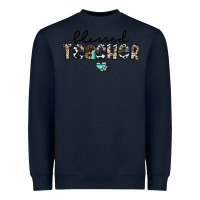 Navy blessed teacher Heavyweight Sweatshirt - CowhideDigitalArt