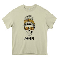 Mossy Yellow Glitter, Leopard Pattern Mom Skull Heavy Core Tee - Bettercallsaul