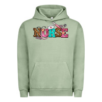 Pigment Oil Green nurse with nurse element Urban Hoodie - AdoDesignShop