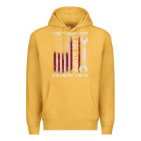 Mustard That_s What I Do I Fix Stuff And I Know Things American Flag Premium Hoodie - trangStudio
