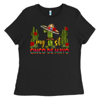 Black My 1st Cinco De Mayo Ladies Tee - texasbilliewilder