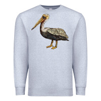 Heather Grey louisiana state bird pelican Premium Sweatshirt - BarkalooDesign