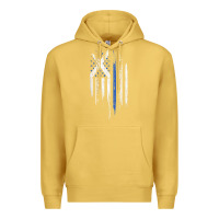 Antique Gold Scottish American Flag Combo Scotland USA Saltire Gift Premium Hoodie - trangStudio