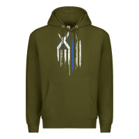 Army Green Scottish American Flag Combo Scotland USA Saltire Gift Premium Hoodie - trangStudio