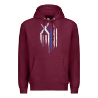 Burgundy Scottish American Flag Combo Scotland USA Saltire Gift Premium Hoodie - trangStudio