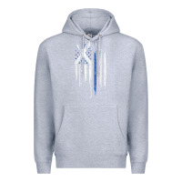 Heather Grey Scottish American Flag Combo Scotland USA Saltire Gift Premium Hoodie - trangStudio
