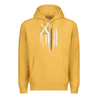 Mustard Scottish American Flag Combo Scotland USA Saltire Gift Premium Hoodie - trangStudio