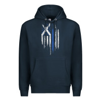 Navy Scottish American Flag Combo Scotland USA Saltire Gift Premium Hoodie - trangStudio